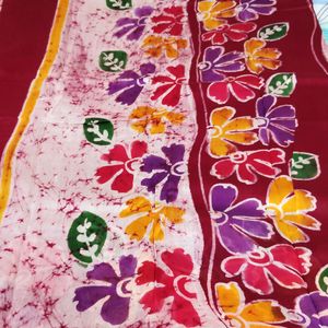 New Batick Chanderi Saree