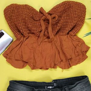 Sweetheart Neckline Crop Top