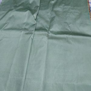 Silver Color Bangalore Silk With Black Border