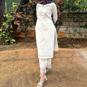 Embroidery Cotton Kurta Set