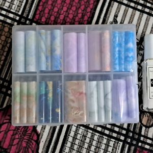 Best Quality Nail Foil Tapes With Glue(Pack Of 10)