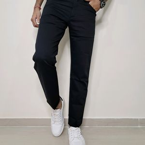 Kaulin 1027 Men's Double Cloth Knitted Black Pant