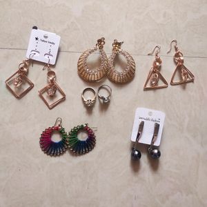 🎉🎉Earrings &Rings Combo Offer