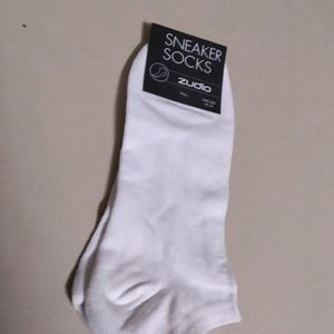 White Ankle Length Socks