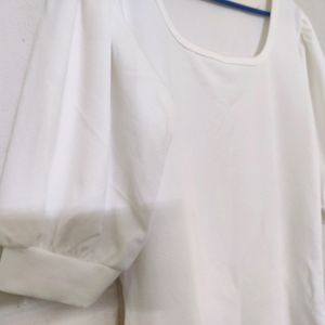 Dream Beauty Fadhion White Square Neck Top