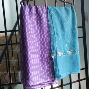 Set of 4 Georgette Dupatta(Multi Colour)