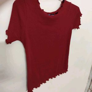 Dark Red Women's Top