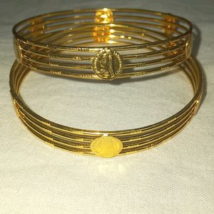 2 COMBO BRASS BANGLES