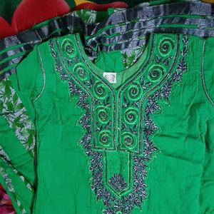 Green Ethnic Anarkali