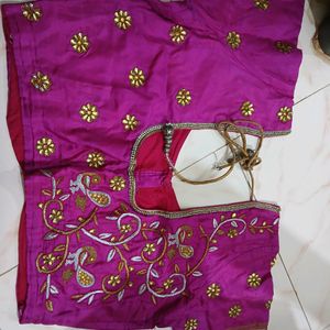 Pink Silver Work Blouse