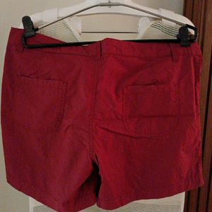 Maroon cotton shorts