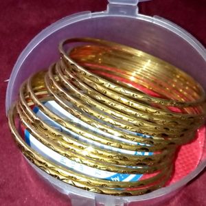 Gold Plated  New 12 Bangles Unused