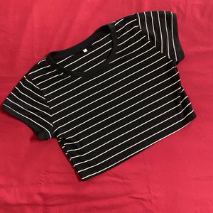 Black Striped Top