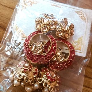 Traditional Red Coloured Earings