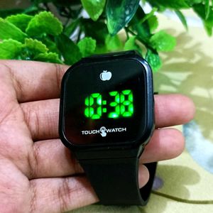 Kids Digital LED Display Black Watch ⌚