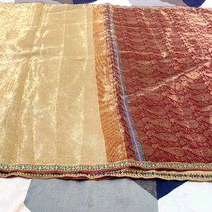 Shining Thread Work Saree