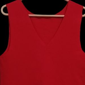 Red Dungree Dress