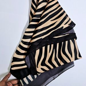 Animal Print Multipurpose Satin Scarf