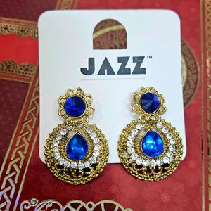 Gold Plated Blue Stone Earrings 🤩⭐️