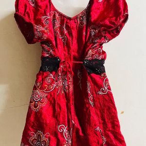 Korean Stylish Red Plus Size Mini One Piece