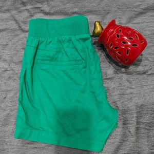 Sea Green Casual Shorts