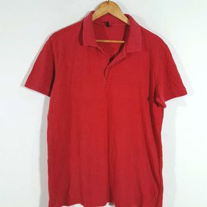 Red Polo T-Shirt For Men's