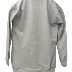 Big Pocket Grey Color Fleece Sweatshirt