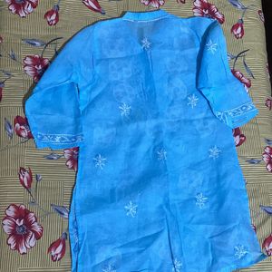 Blue Chikankari Kurta