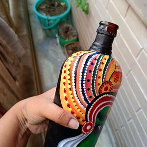 Handpainted Kathakali Bottle Art