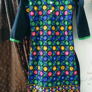 Mirror Work Jaipuri Kurta....!!!