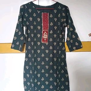 Dark Green & Maroon Kurta Set