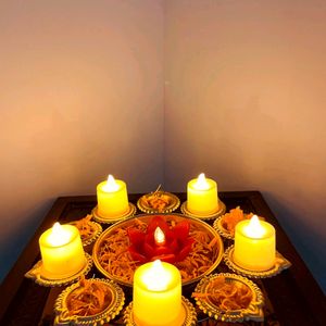 Urli Diya With 10 Candle Free