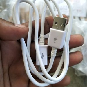 2.0 White USB Cable New Data Transfer With Mobile Charging