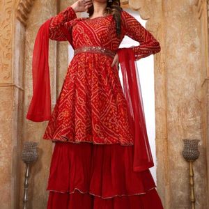 Festive nd Wedding Ethnic Frock Sharara Se