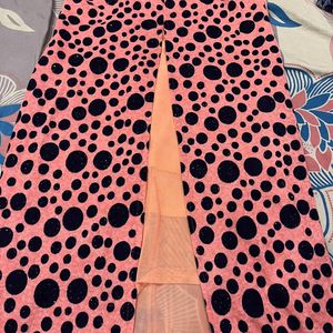 Peach Polka Dot Kurta ( Never Used)