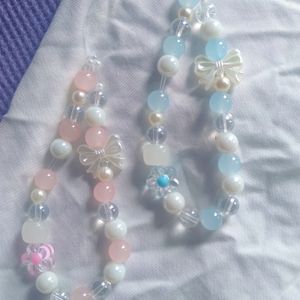 Bow Decor Beaded Phone Charms