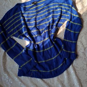 Blue Casual Sweater #womanwear #sweater #tops