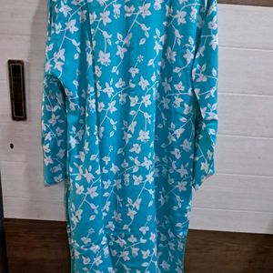 Light Blue Chikankari Kurta With Pants and Dupatta