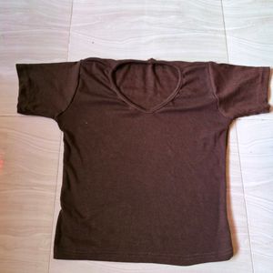 Women's Brown Crop top