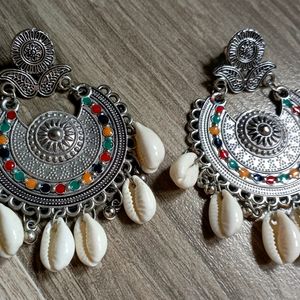 Oxidized Silver Jhumka.