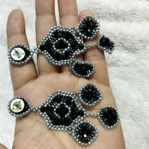 Black-silver Earrings