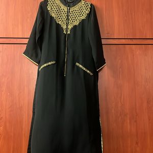 Black Gold Work Kurta