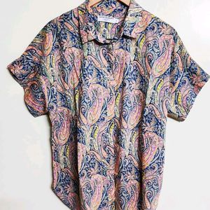 Light Yellow Printed Shirt Size-44