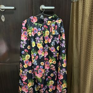 Flower Printed Long Skirt