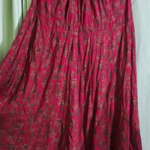 Maroon Skirt Cotton