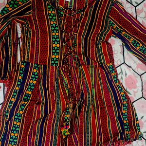 Multicolored Short Kurti 🎀| Flared