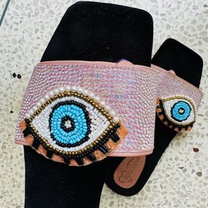 EVIL EYE Beaded Flats Size 39