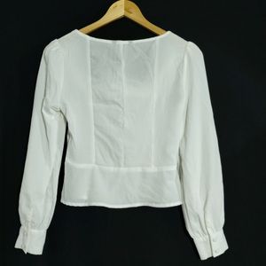 Harpa White Square Neck Top (Women)