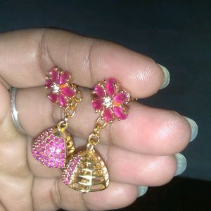 One Gram Gold Plated Earrings