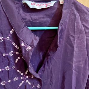 Purple Kurta With Lavender Dupatta